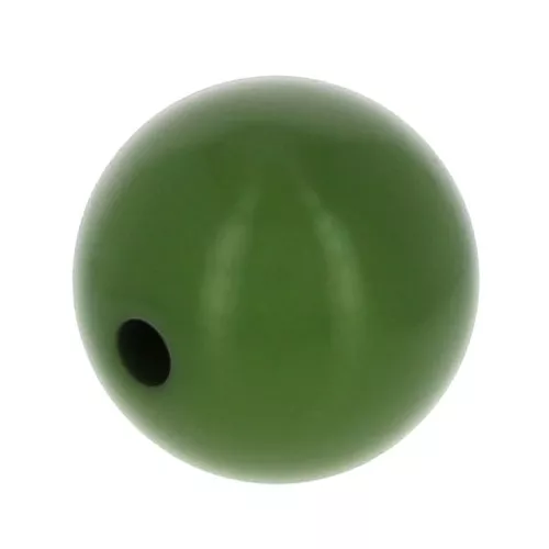 14mm Opaque resin bead - Olive x1