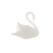 8mm Plastic swan for accessories and jewellery inclusion resin - White x1