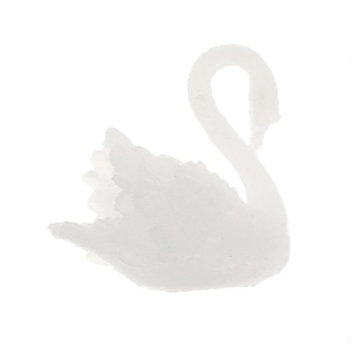 13mm Plastic swan for accessories and jewellery inclusion resin - White x1