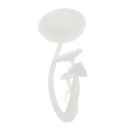 15mm Plastic mushroom for accessories & jewellery inclusion resin - White x1|raw }}