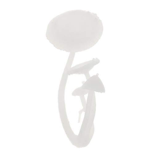 15mm Plastic mushroom for accessories & jewellery inclusion resin - White x1
