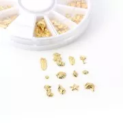 Elements to be glued or resin-coated - Marine theme - Gold Tone x1