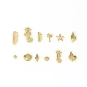 Elements to be glued or resin-coated - Marine theme - Gold Tone x1