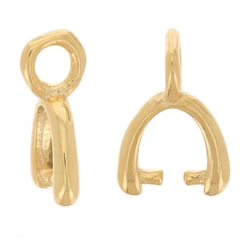 Loop bails 6,5 mm fine Gold plated x5