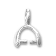 Loop bails 6,5 mm Silver tone x5