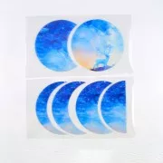 Moon phases Large printed sticker sheet for resin jewellery - Light Blue x1