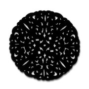 Arabesque Round pendant 50mm Black wood x1