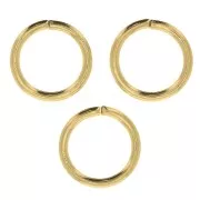 9x1.2mm Open jump rings - Fine gold-plated x25