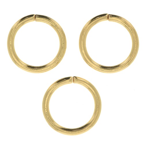 9x1.2mm Open jump rings - Fine gold-plated x25