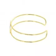 Brass bracelet for 15 mm round cabochon - Gold Fine Plated x1
