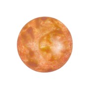 18mm Glass round cabochon by Puca® - Opaque Salmon Spotted x1