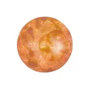 18mm Glass round cabochon by Puca® - Opaque Salmon Spotted x1