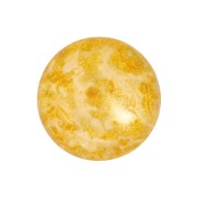 18mm Glass round cabochon by Puca® -  Opaque Beige Spotted x1|raw }}