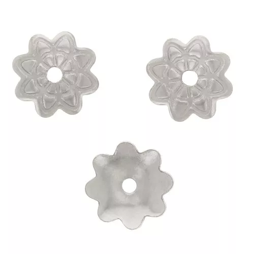 Beads caps 7 mm - 304 stainless steel x10