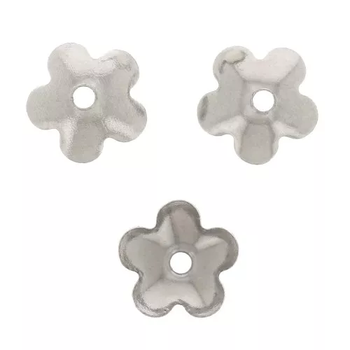 6 mm Beads caps - 304 Stainless Steel x10