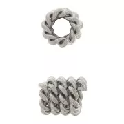 6x4.5mm Stainless steel Imitation barbed wire imitation tube beads x4