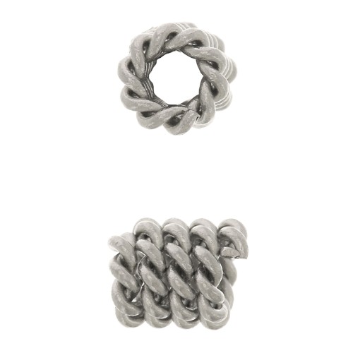 6x4.5mm Stainless steel Imitation barbed wire imitation tube beads x4