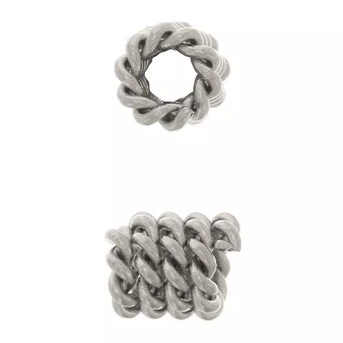 6x4.5mm Stainless steel Imitation barbed wire imitation tube beads x4
