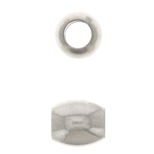 4.5x4mm Stainless steel Olive beads x4