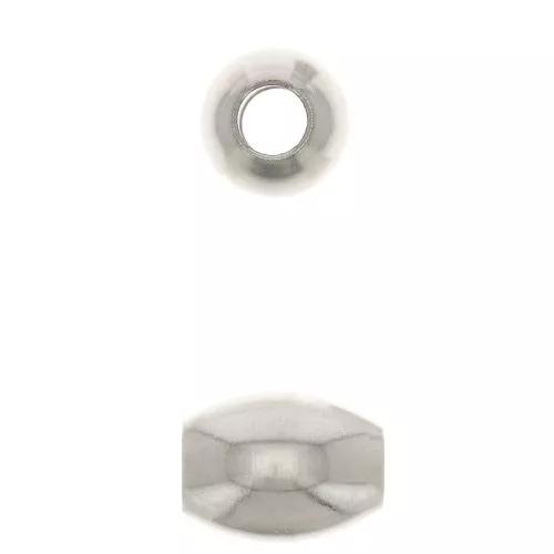 6.5x5mm Stainless steel Olive beads x4