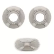 9mm Stainless steel Stopper bead with 3.8 mm hole x1