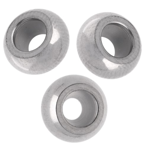 8mm Stainless steel Stopper bead with 3 mm hole x1