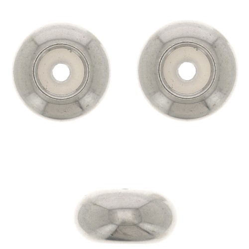 7mm Stainless steel Stopper bead with 2 mm hole x1