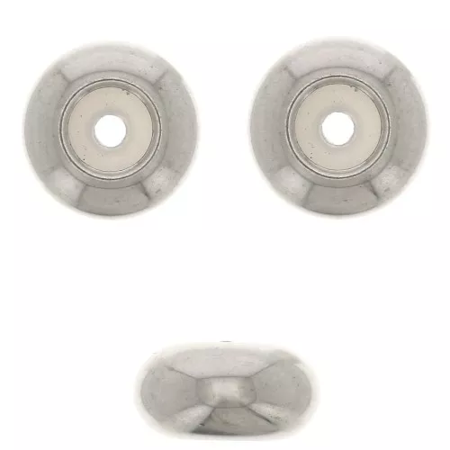 7mm Stainless steel Stopper bead with 2 mm hole x1