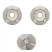 6mm Stainless steel Stopper bead with 2 mm hole x1