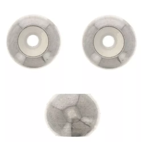 6mm Stainless steel Stopper bead with 2 mm hole x1
