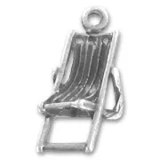 Transat chair charm 23mm Old silver tone x1