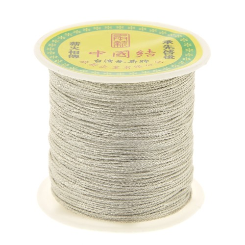 0.8mm Metallised twisted nylon thread - Silver Tone x100 m