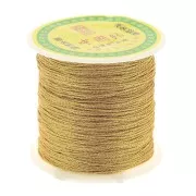 0.8mm Metallised twisted nylon thread - Gold Tone x100 m