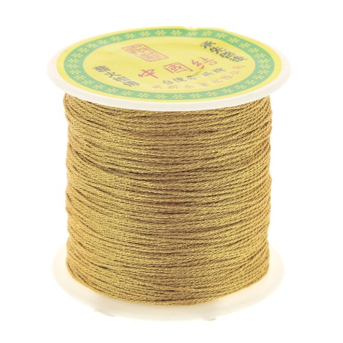 0.8mm Metallised twisted nylon thread - Gold Tone x100 m