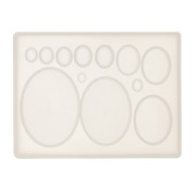 Silicone mould for oval cabochons in polymer clay - metal & resin x1|raw }}