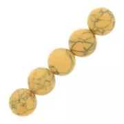 4mm Howlite Tinted Round Beads - Vanilla x30