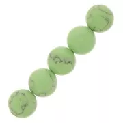 6mm Howlite Tinted Round Beads - Pastel Green x20