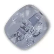 Barrel-shaped bead bubbles 28x27mm Grey x1