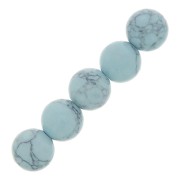 10mm Howlite Tinted Round Beads - Light Blue x10|raw }}