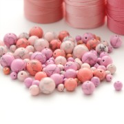 10mm Howlite Tinted Round Beads - Pastel Green x10