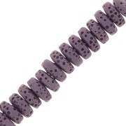 Heishi rondelle beads 8 mm in Lava Stone - Plum x20