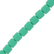 6x6.2mm Polymer clay Heishi style tube beads - Turquoise x40 cm