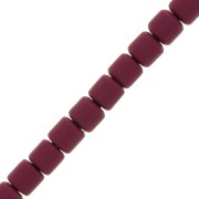6x6.2mm Polymer clay Heishi style tube beads - Plum x40 cm|raw }}