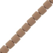 6x6.2mm Polymer clay Heishi style tube beads - Brown x39 cm|raw }}