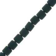 6x6.2mm Polymer clay Heishi style tube beads - Dark Green x40 cm|raw }}