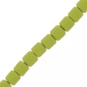 6x6.2mm Polymer clay Heishi style tube beads - Light Green x40 cm