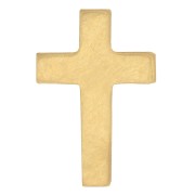 9x6mm Gold filled Cross-shaped element to be glued x1