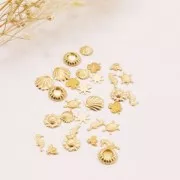 8.2mm Gold filled Sun-shaped element to be glued x1