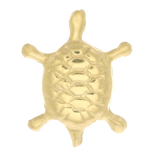 9.5x7.5mm Gold filled Turtle-shaped element to be glued x1