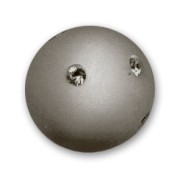 Round Polaris bead with rhinestones 12mm Black Diamond x1|raw }}